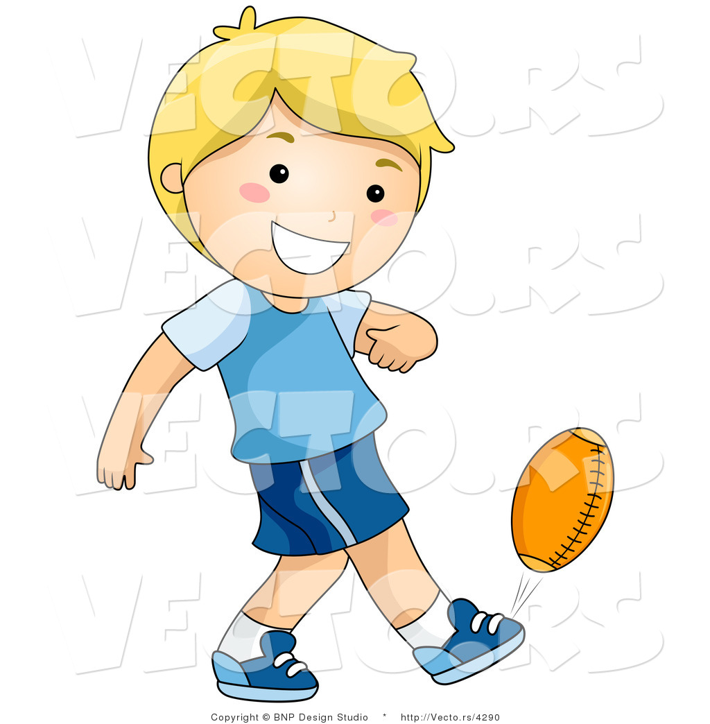 1024x1044 Vector Of Happy Boy Kicking Football By Bnp Design Studio