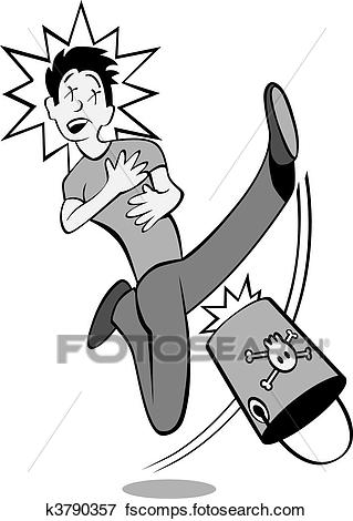 319x470 Clip Art Of Death Kick The Bucket K3790357