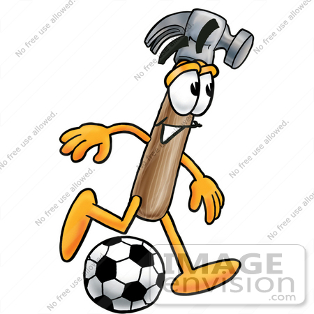 450x450 Cliprt Graphic Of Hammer Tool Cartoon Character Kicking