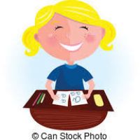 200x200 Kid Doing Homework Clipart