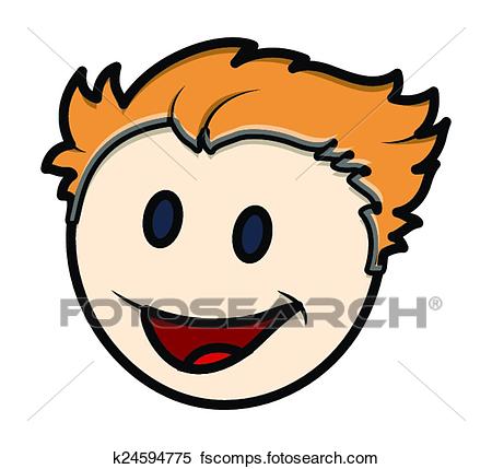 450x429 Clipart Of Laughing Kid Face K24594775