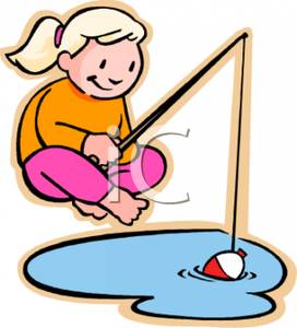 272x300 Girl Fishing Clipart