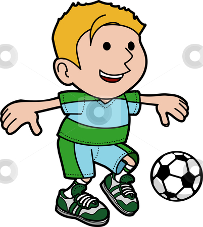 402x450 Playing Soccer Clipart