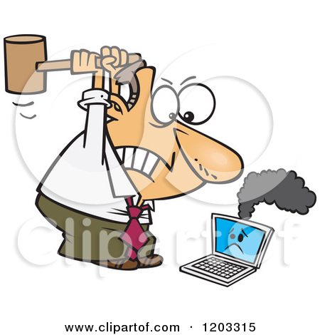 450x470 Broken Computer Clipart
