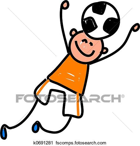 450x470 Clipart Of Soccer Kid K0691281