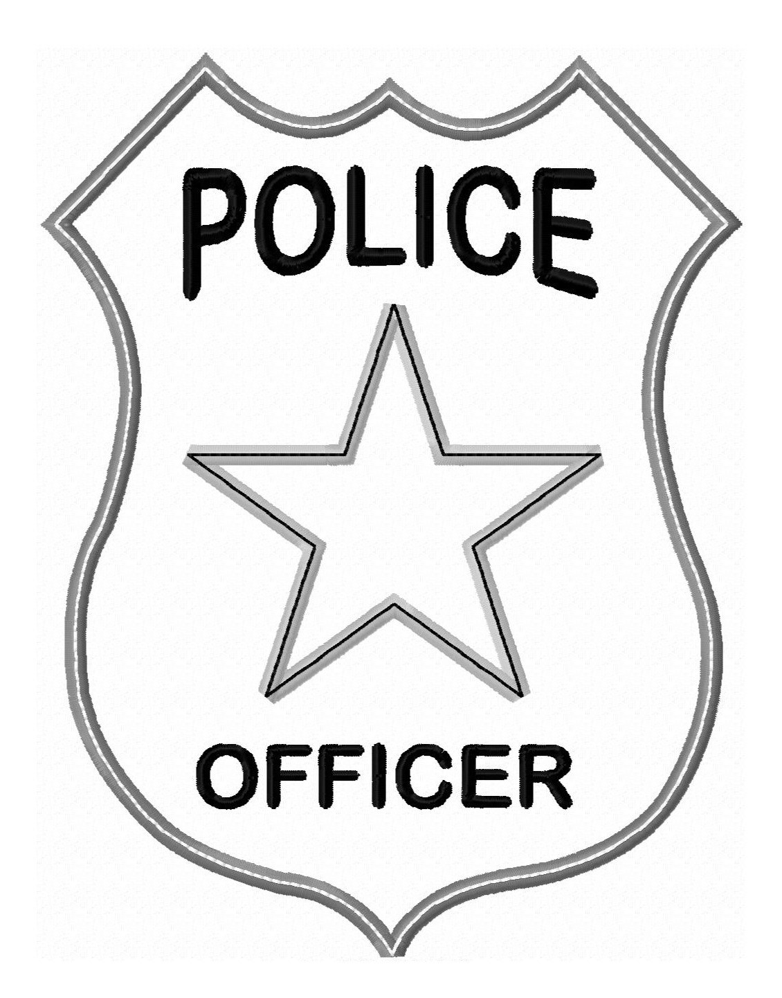 1130x1442 Cartoon Police Badge Group