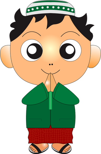 330x500 Praying Kid With Praying Cap Vector Clip Art Public Domain Vectors