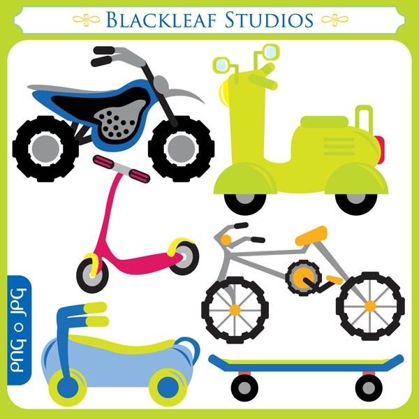 600x600 Two Bikes Clipart