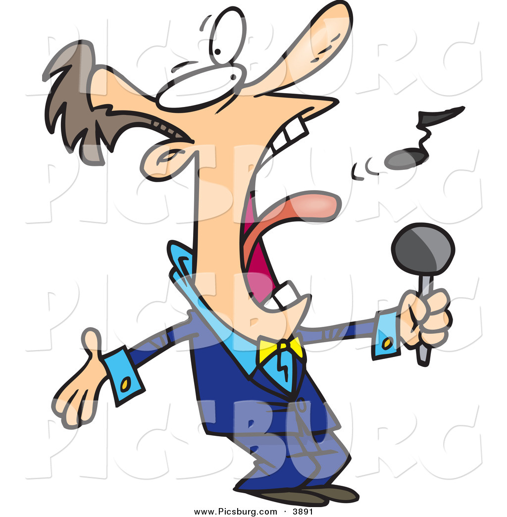 1024x1044 Clip Art Of An Obnoxious Loud Man In A Blue Suit, Singing