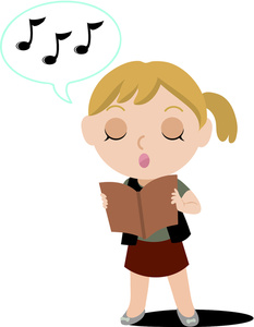 233x300 Female Singing Clipart