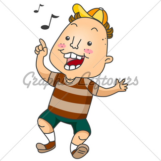 325x325 Singing Kid Gl Stock Images