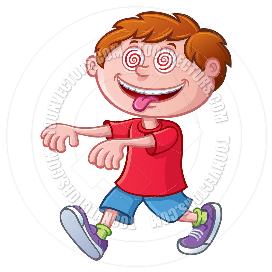 940x940 Kid Walking In A Trance By Rod Savely Toon Vectors Eps
