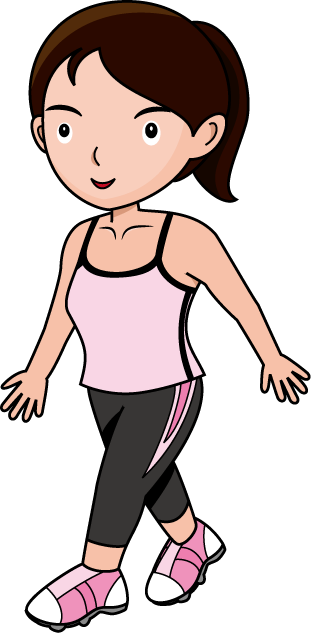311x633 Moving Walking Exercise Clipart Kid