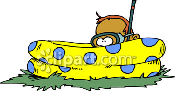 350x183 Little Boy Playing Scuba Diver In A Blow Up Pool