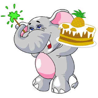 320x320 Baby Elephant Cute Birthday Cartoon Clip Art Images.all Images Are