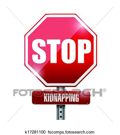 419x470 Clipart Of Stop Kidnapping Illustration Design K17281100