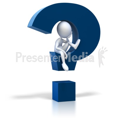 400x400 Stick Figure Sitting In Question Mark Presentation Clipart
