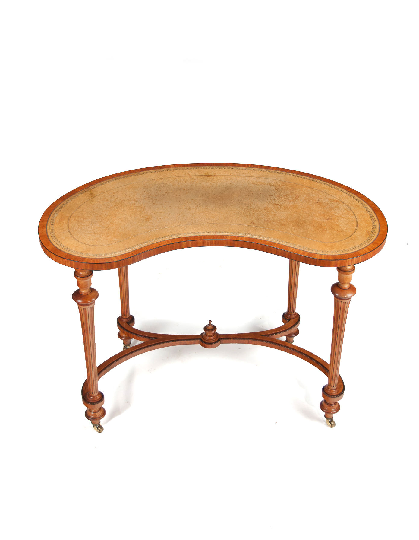 1390x1790 Fine 19th Century Satinwood Kidney Shape Side Writing Table (C