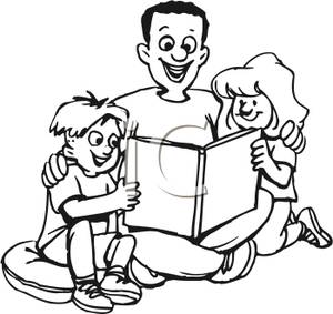 300x283 Children Reading Clip Art Black And White 101 Clip Art