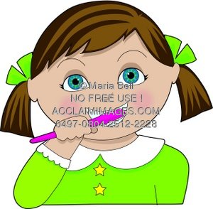 300x294 Illustration Of A Girl Brushing Her Teeth