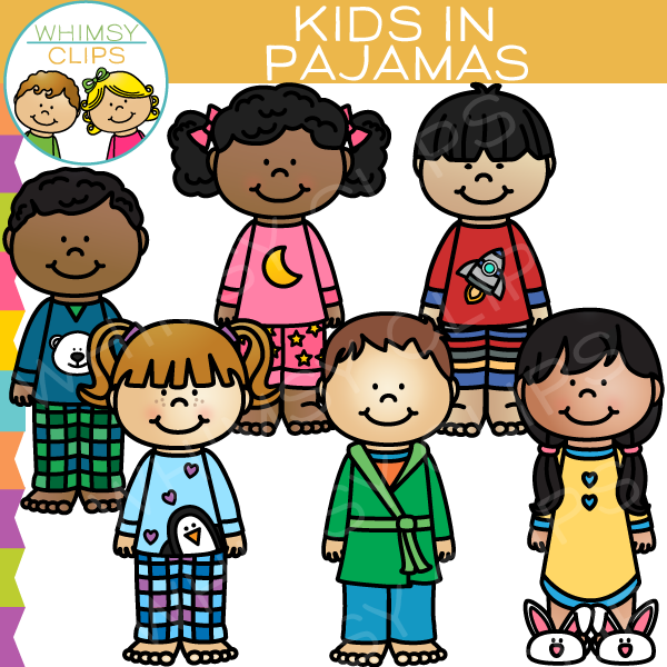 600x600 Kids In Pajamas Clip Art , Images Amp Illustrations Whimsy Clips