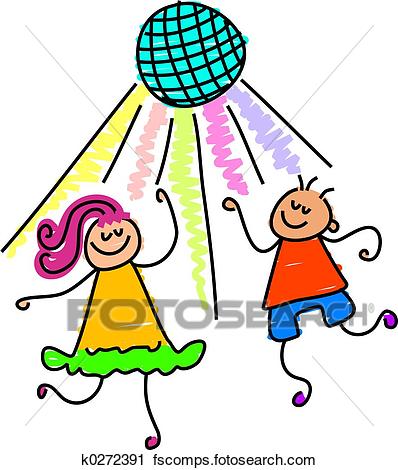 398x470 Clipart Of Dancing Kids K0272391
