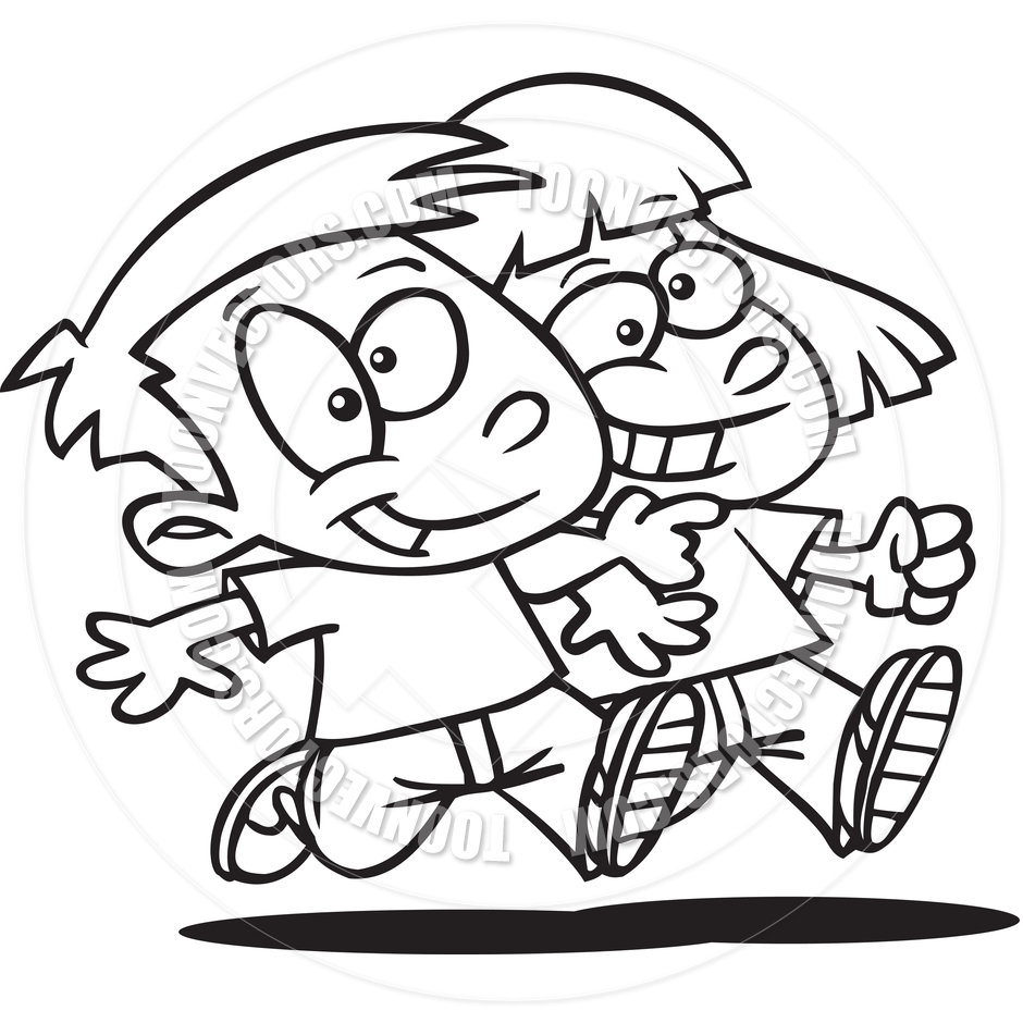 940x940 Children Playing In School Clipart Black And White