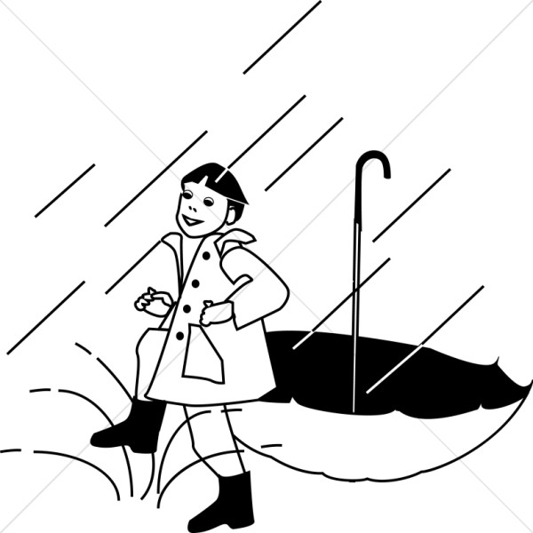 600x600 Child Dancing In The Rain Christian Children Clipart