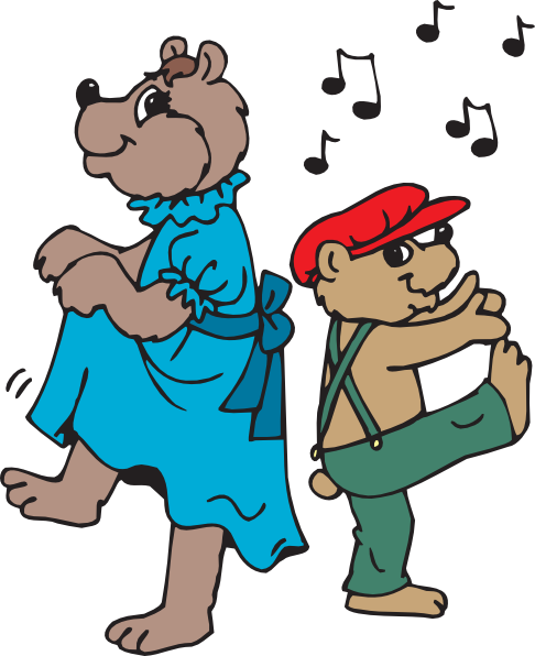 486x596 Bears Dancing Clip Art