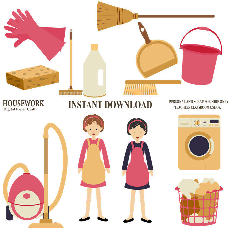 800x800 Housework Clipart Cleaning Clipart Organiser Clipartchores