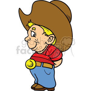300x300 Royalty Free Little Boy Dresseds Cowboy With Big Hatnd