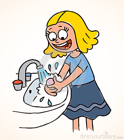 400x450 Kids Hand Washing Clipart
