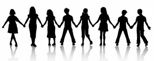 500x200 Kids Holding Hands Free Vector Graphic Art Free Download (Found