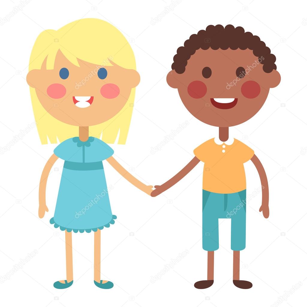 1024x1024 Kids Holding Hands Vector Stock Vector Adekvat