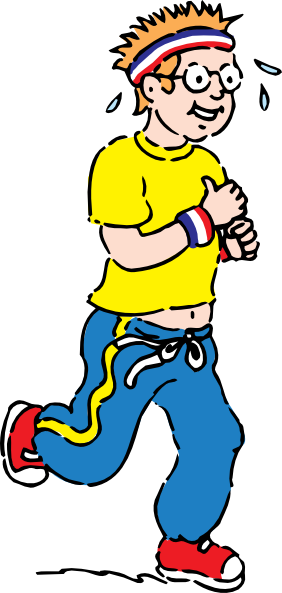 282x593 Jogging Boy Clip Art