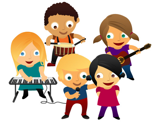 500x400 Free Kids Music Clipart Image