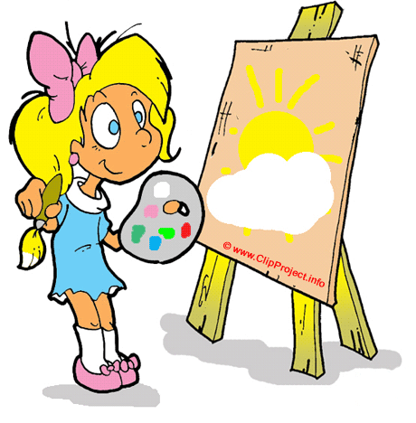 460x468 Clip Art Girl Painting Clipart