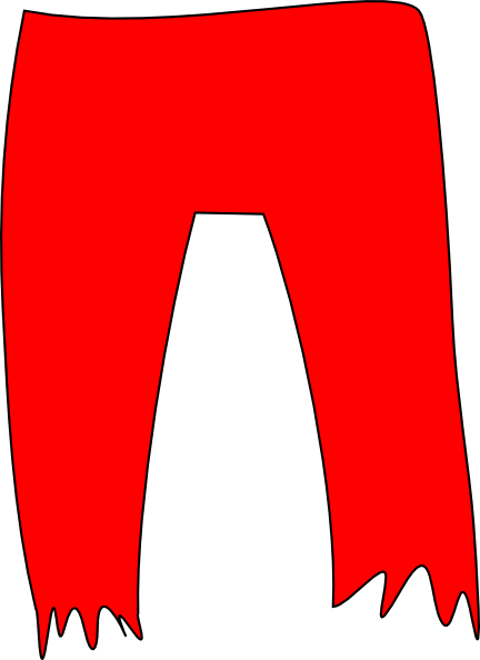 432x594 Red Pirate Pants Clip Art