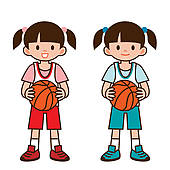 170x170 Kids Playing Basketball Stock Illustrations