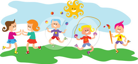 450x209 Kids Playing Outside Clip Art Clipart