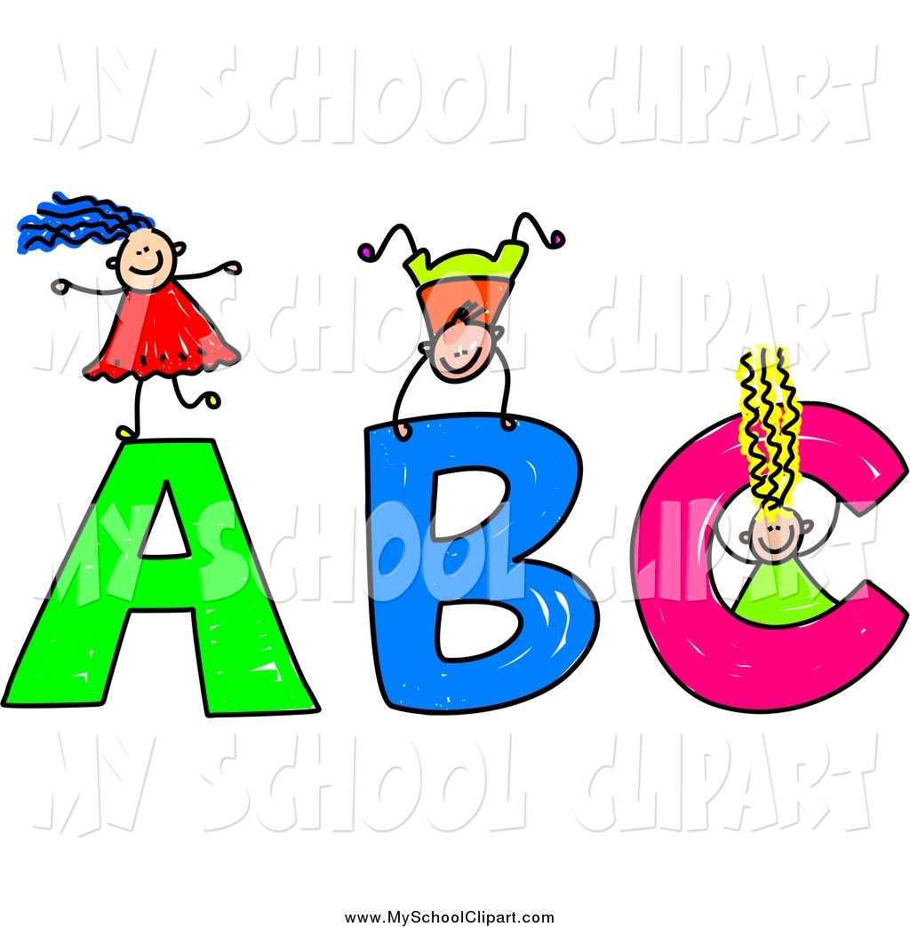 1024x1044 Clip Art Of Stick Kids Playing On Giant Abc Letters By Prawny