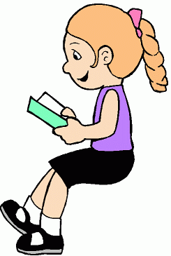 245x365 Kids Reading Thinking Clipart