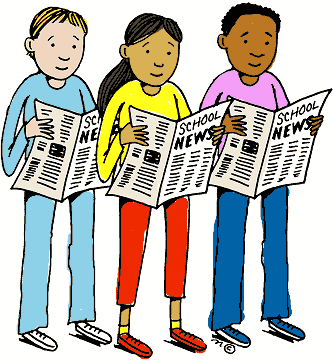334x360 Clipart Child Reading Newspaper