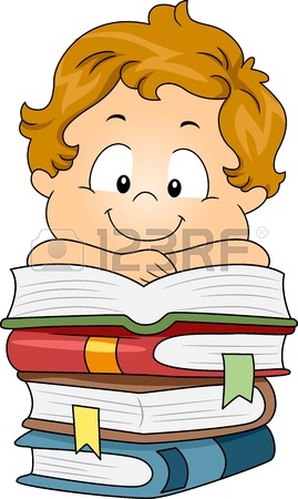 269x450 Illustration Of A Kid Reading A Book Stock Photo, Picture