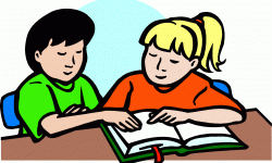 250x150 Kids Reading Together Clipart Letters