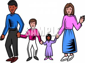 300x224 Parents And Children Reading Together Clipart
