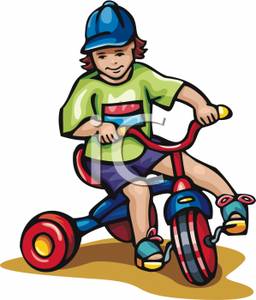 256x300 Child On Bike Clip Art