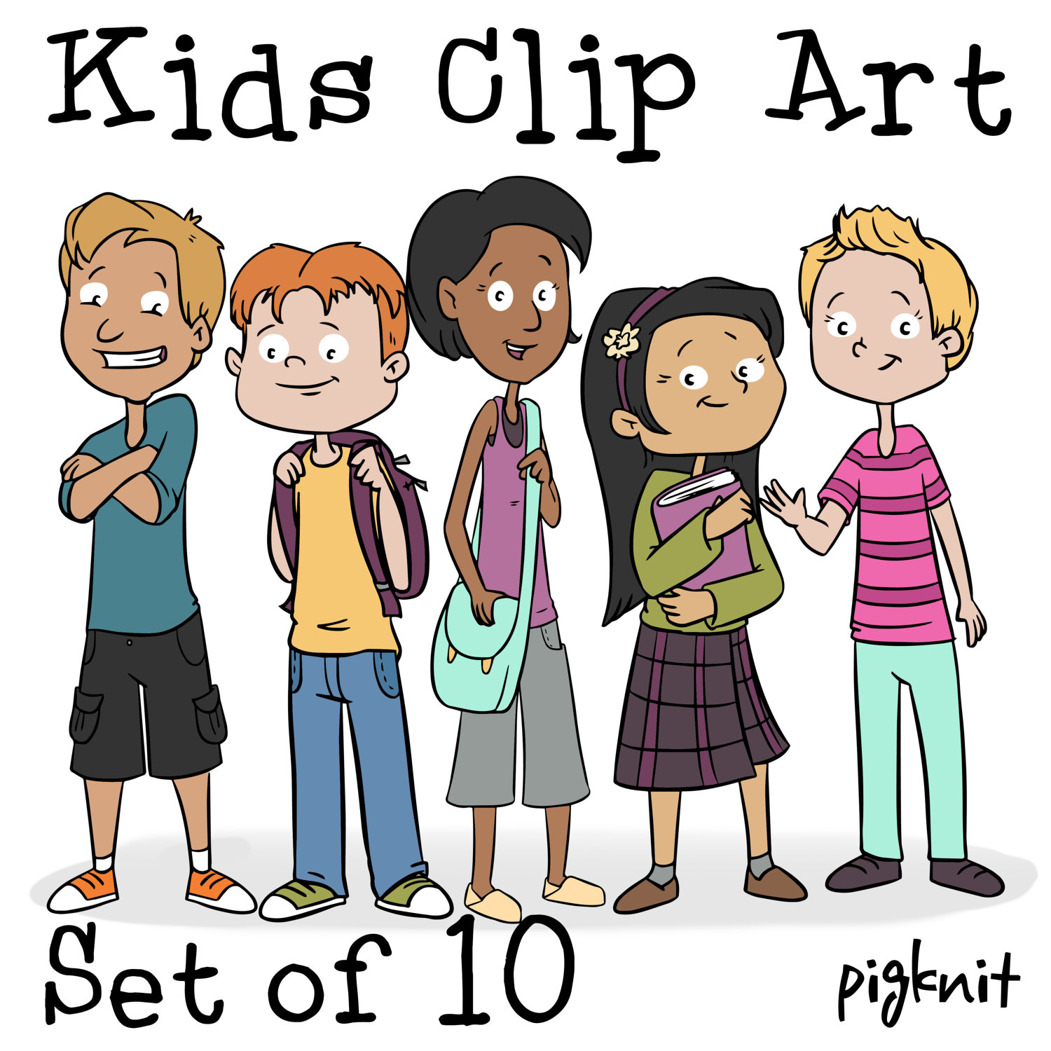 1500x1500 Kids Clip Art Png, Cartoon Kid Download, Middle School Clip Art