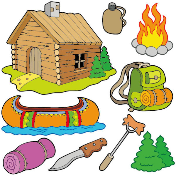 600x599 Camper Clipart Kids Camp