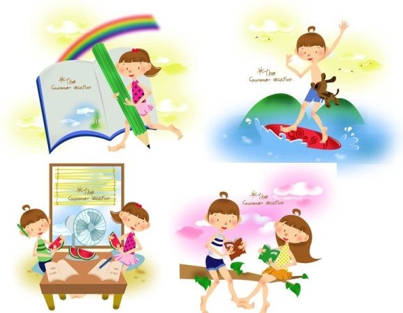 579x450 Children Summer Camp Free Vector Download (3,711 Free Vector)